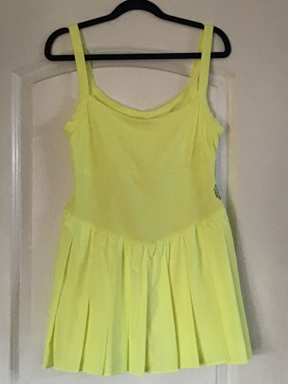 FP Movement by Free People Neon Yellow Pleated Mini Dress